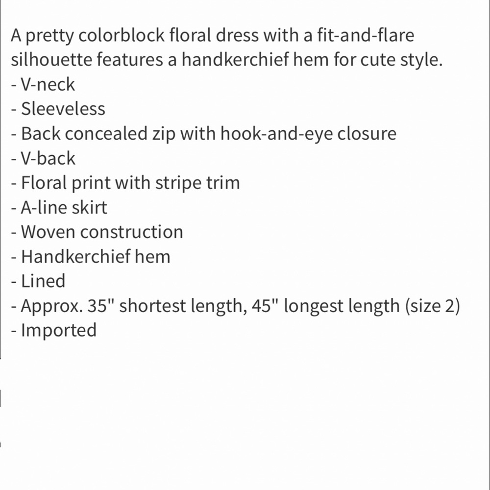 Guess floral color block handkerchief dress - Picture 4 of 4